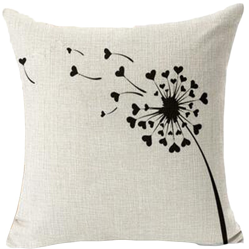 Monily   ȭ ε鷹  Ŀ  ȭǥ   Ŀ  Ŀ   /Monily Spring Linen Cotton Plants Dandelion Cushion Cover Plumage Arrows Throw Pillow Cove